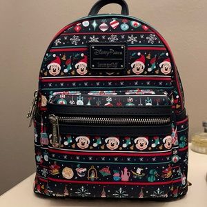 Disney Loungefly Holiday Ugly Sweater Backpack